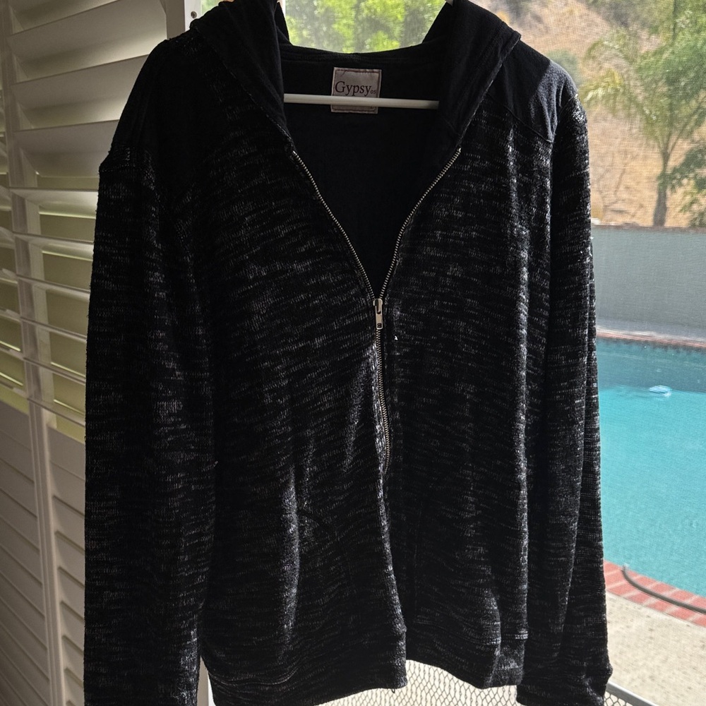 Gypsy 05 Black and Gray Zip Up Unisex Sweater